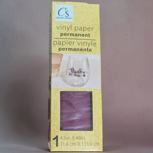Permanent Vinyl Paper Roll Crafter’s Square Cricut Craft Vinyl 4.5in x 48